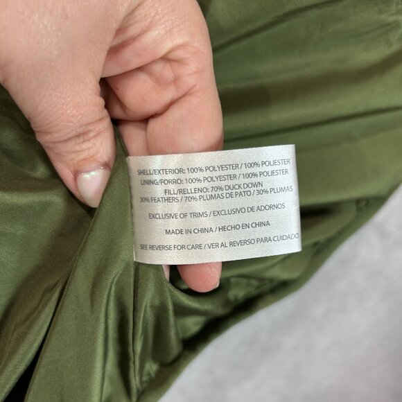 Woolrich Womens Quilted Down Puffer Vest Olive Green M Gorp Core Hiking Outdoor - Picture 3 of 11